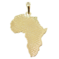 Pendentif  Carte de l'Afrique décorée 