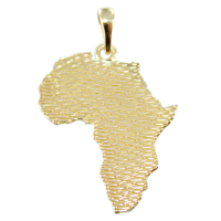 Pendentif  Carte de l'Afrique décorée 