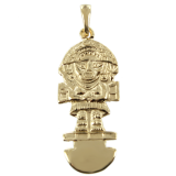 Pendentif Or Jaune Couteau Tumi Inca - Taille 2 