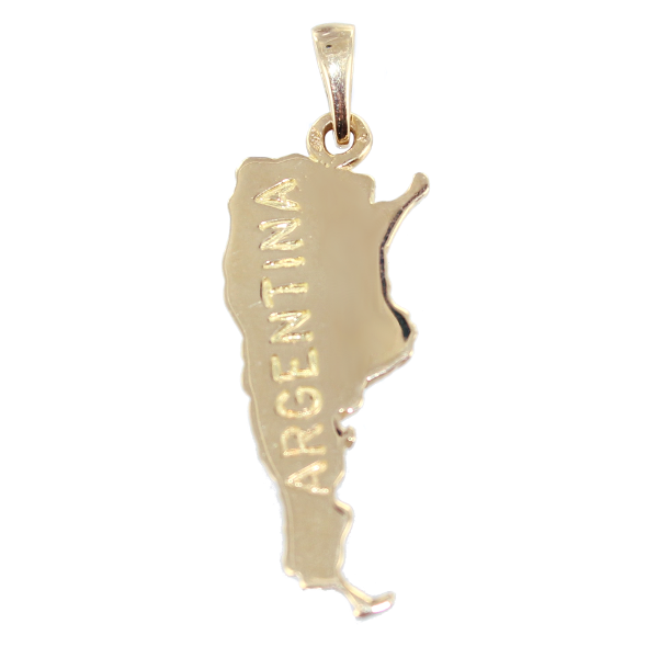 Pendentif Or Jaune Carte Argentine 