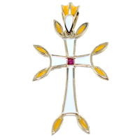 Croix arménienne Matenadaran avec Rubis  