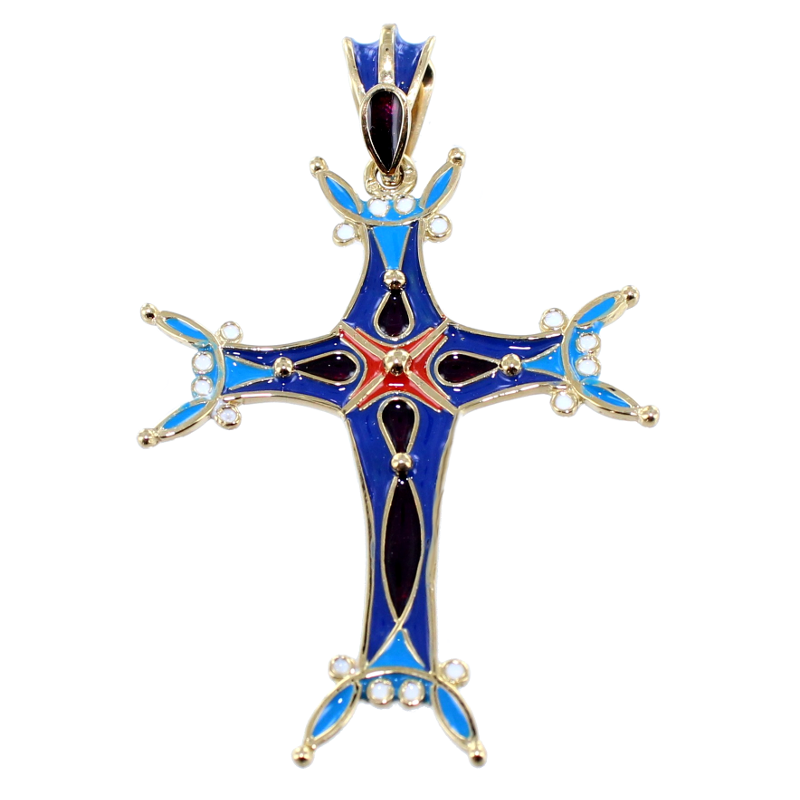 Croix Bleue d'Arménie Or Jaune 