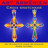 Croix arménienne Drapeau arménien avec Rubis - Image 2 