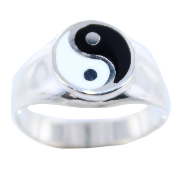 Bague Argent Yin et Yang 