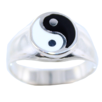 Bague Argent Yin et Yang 