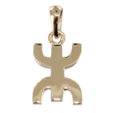 Pendentif Or Jaune Symbole Berbère plat 15x10mm 