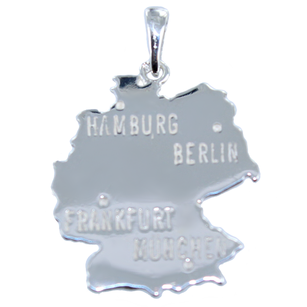 Pendentif Argent Carte Allemagne 