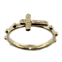 Bague Or Jaune Dizenier Croix Jésus Christ 