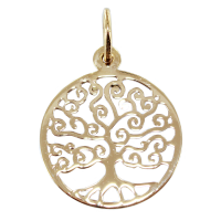 Pendentif Or Jaune Arbre de vie - 18mm 