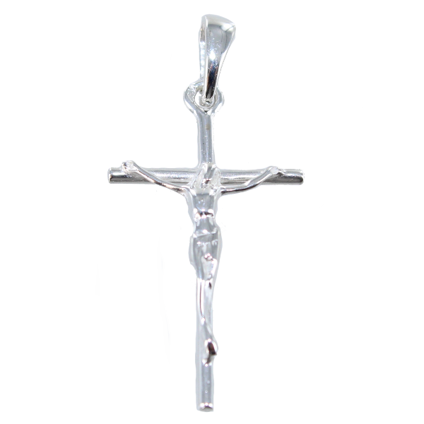 Croix avec Christ - Taille 1 Argent