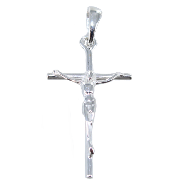 Croix avec Christ - Taille 1 Argent 