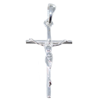 Croix avec Christ - Taille 1 Argent 