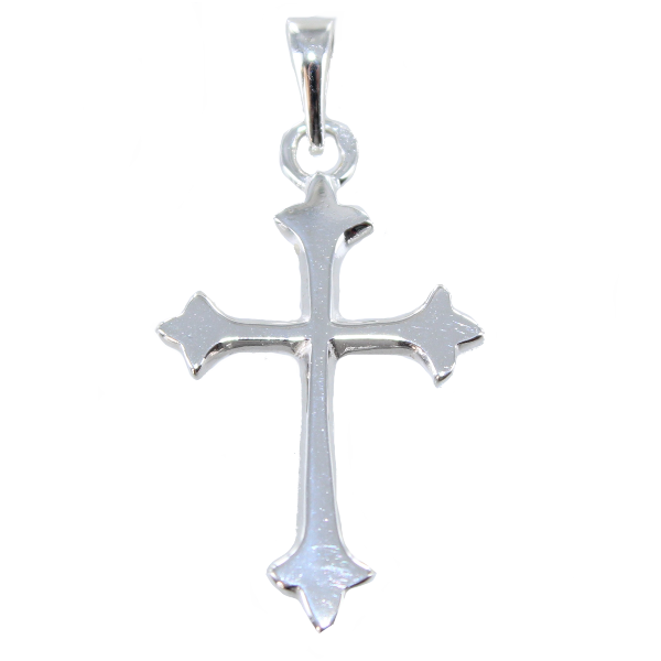Croix catholique trident Argent 