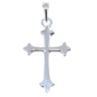 Croix Argent  catholique trident 