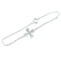 Bracelet Argent Croix losange 