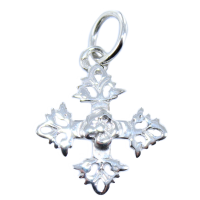 Croix Argent  dentelle 