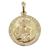 Médaille Or Jaune Saint Pierre