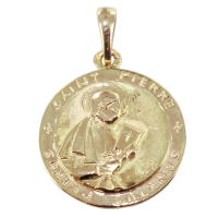 Médaille Or Jaune Saint Pierre 