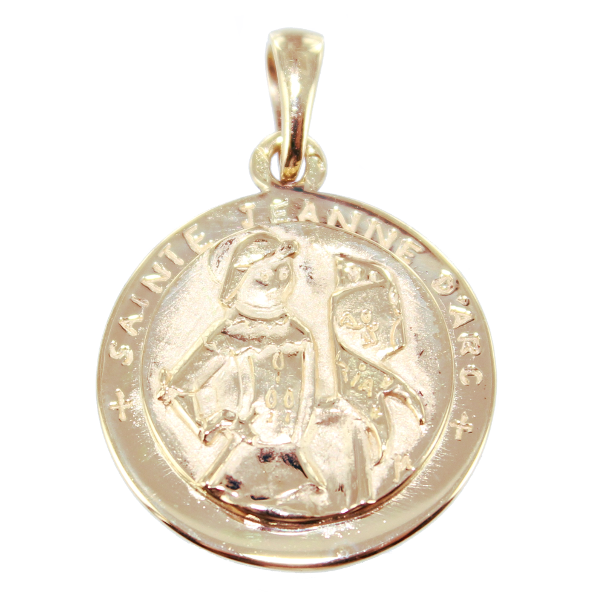 Médaille Or Jaune Sainte Jeanne d'Arc