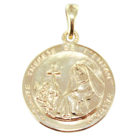 Médaille Or Jaune Sainte Thérèse de Lisieux 