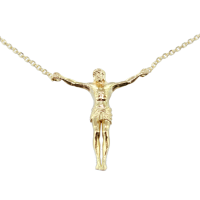 Collier Or Jaune Christ en croix 