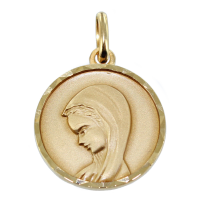 Médaille Plaqué Or Sainte Vierge Jeune fille