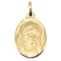 Médaille Or 18 K Jaune Sainte Vierge Tendresse Arthus Bertrand 