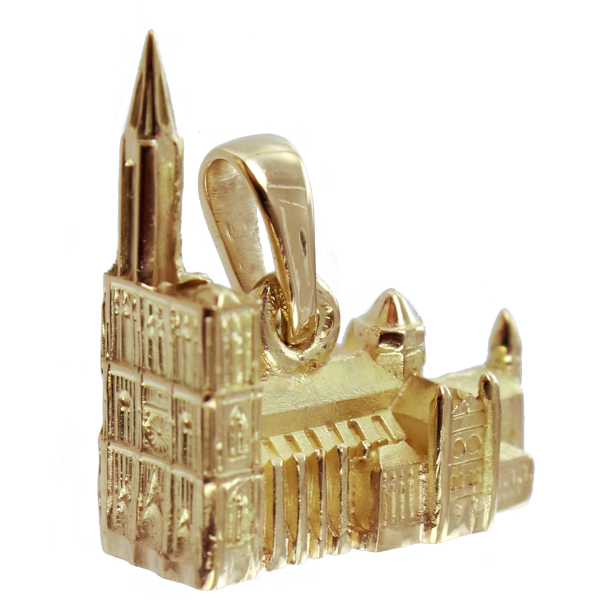 Pendentif Or Jaune Cathédrale Notre Dame de Strasbourrg