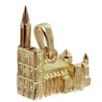 Pendentif Or Jaune Cathédrale Notre Dame de Strasbourrg 