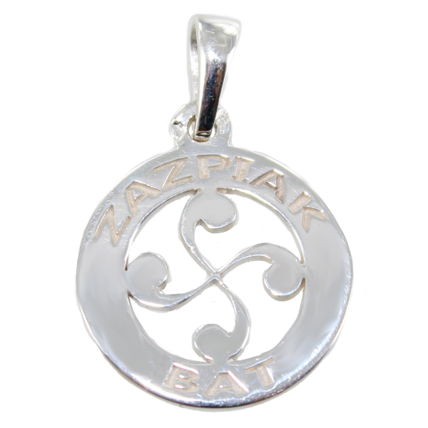 Pendentif Argent Symbole Basque Zazpiak Bat - Taille 2 