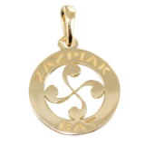 Pendentif Or Jaune Symbole Basque Zazpiak Bat - Taille 2 