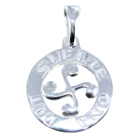 Pendentif Argent Symbole Basque Suerte Ona Dut - Taille 2 