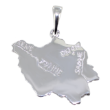 Pendentif Argent Carte Bourgogne 