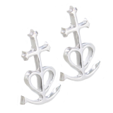 Boucles d'oreilles Argent Croix de Camargue 