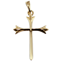 Croix Trident - Taille 2 Plaqué Or 