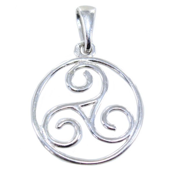 Pendentif Argent Triskell encerclé - Taille 3 