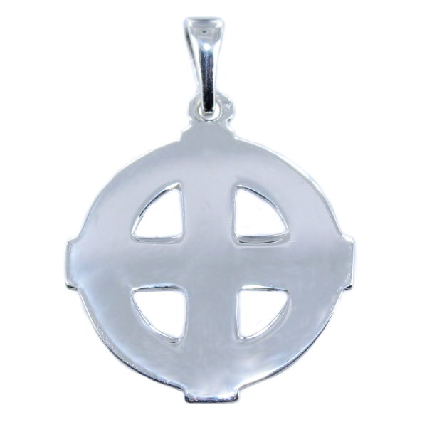 Croix Celte ronde minimaliste - Taille 2 Argent 