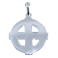 Croix Celte ronde minimaliste - Taille 2 Argent 