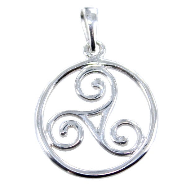 Pendentif Argent Triskell encerclé - Taille 4 