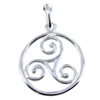 Pendentif&nbsp;Argent&nbsp;Triskell encerclé - Taille 4 
