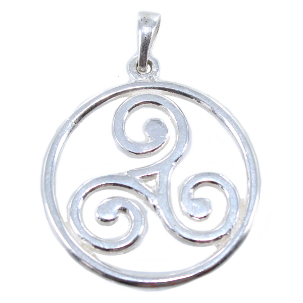 Pendentif Argent Triskell encerclé - Taille 6 