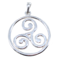 Pendentif Argent Triskell encerclé - Taille 6 