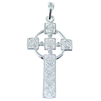 Croix Celte Spirale Argent 