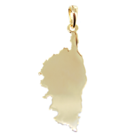 Pendentif Or 18 K Carte Corse - Taille 3 