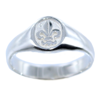 Chevalière Fleur de Lys - Taille 1 Argent 