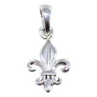 Pendentif&nbsp;Argent&nbsp;Fleur de Lys - Taille 2 