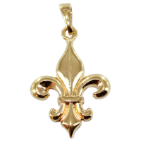 Pendentif Or Jaune Fleur de Lys - Taille 6 