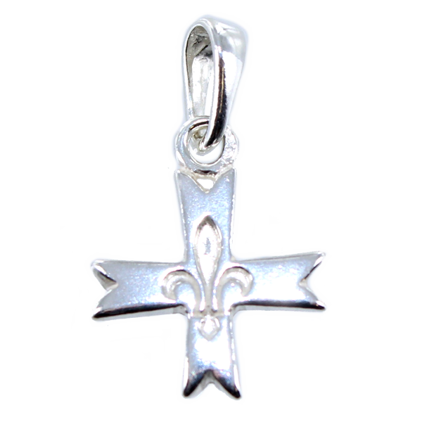 Croix Fleur de lys Argent 