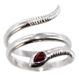 Bague Argent Serpent serti 