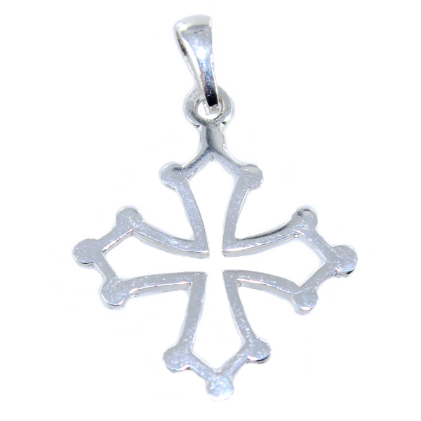 Croix Occitane ajourée - Taille 4 Argent 